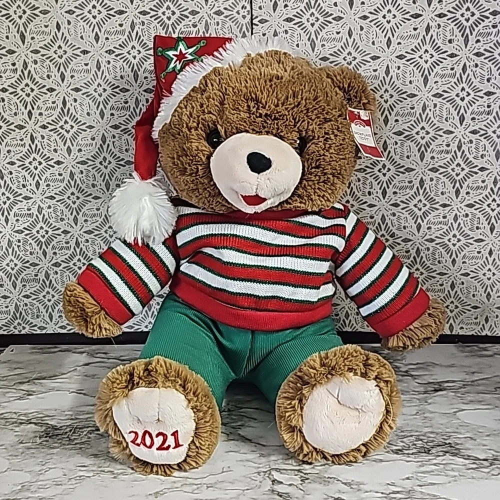 NWT Snowflake Teddy Christmas 2021 Santa Hat soft plush stuffed collector's 20" - Picture 2 of 12